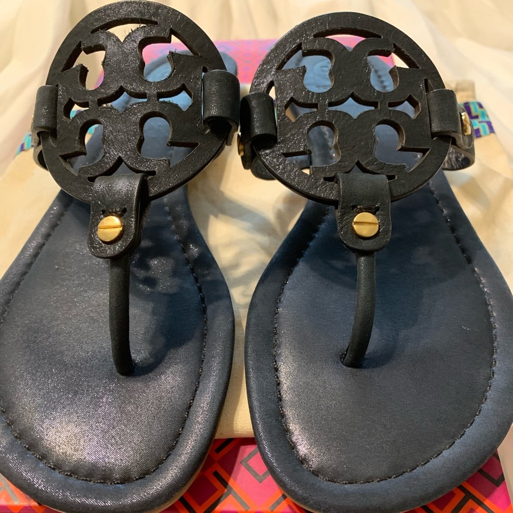 Tory Burch Miller Sandals - Navy Sparkle ✨✨